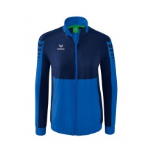 Erima Presentation Jacket Six Wings (100% Polyester, Stand-up Collar, tailored cut) royal blue/navy blue Women